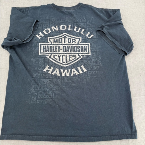 Harley Davidson Honolulu Hawaii blue short sleeve shirt sz XL. - Picture 7 of 10